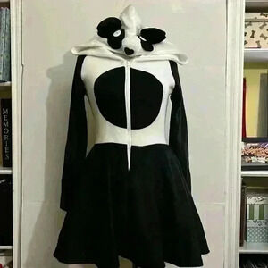 NWOT Adult Cozy Panda Costume Dress size small